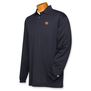 Auburn Tigers B&T CB DryTec LS Championship Polo - Navy Blue